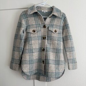 MADEWELL Boiled Wool Plaid Shirt-Jacket